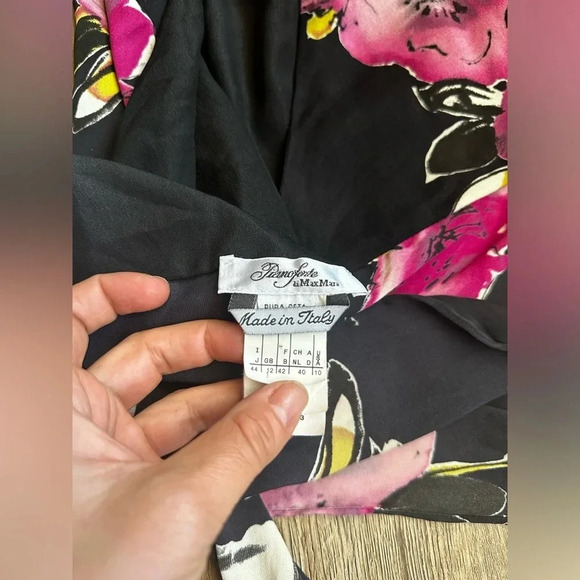 Max Mara di Pianoforte silk top blouse Size 10 - Picture 9 of 9